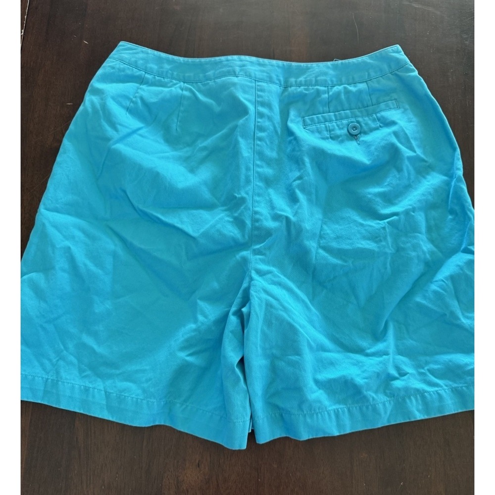 Vintage Skort Button Front Short Preppy Turquoise Blue 10 Large - Picture 3 of 8